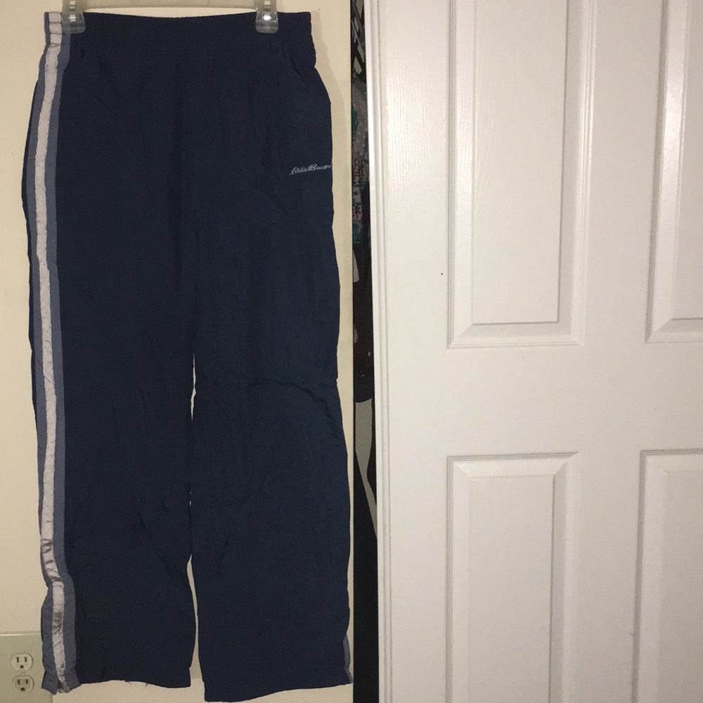 Blue and white jeans